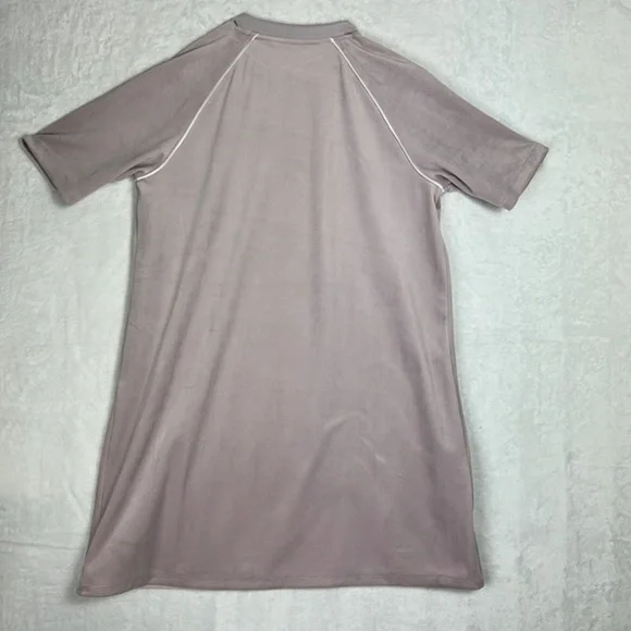 Adidas Light Purple Velour Trefoil Short Sleeve Logo Tee Dress